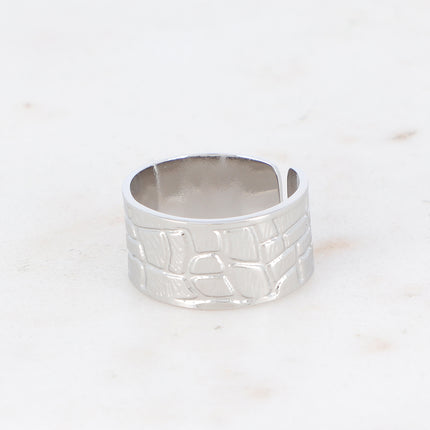 Bague Hinalie - martelée effet croco