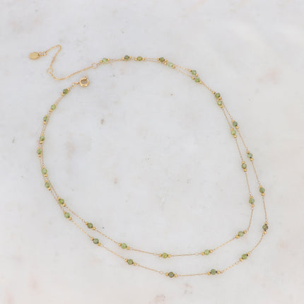 Collier 2 rangs Nerrina - pierres naturelles