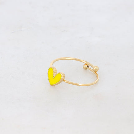 Bague Yesenia - coeur émaillé