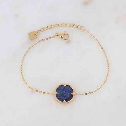 Bracelet Oria avec pierre ronde et griffes triangles