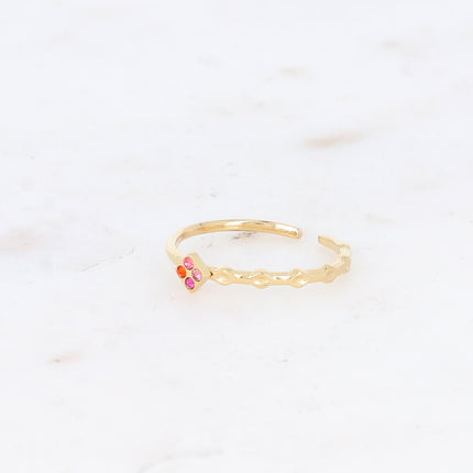 Bague Zayne - fine, losange et oxydes de zirconium