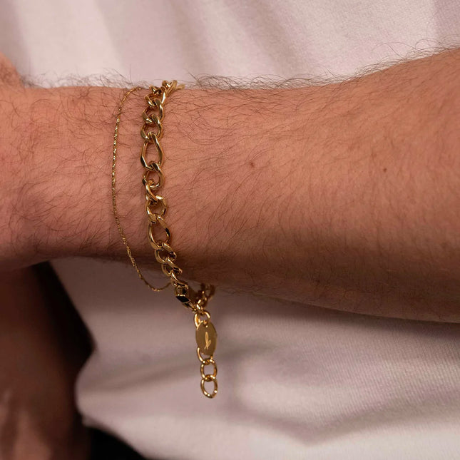 Arial S Bracelet - UNISEX - fine twisted link 18.5 cm