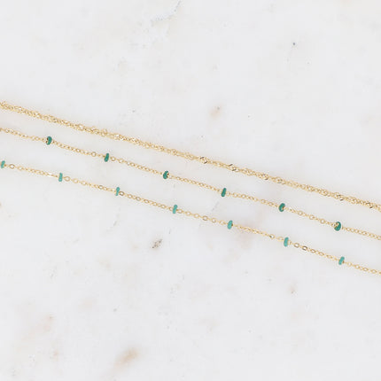 Bracelet 3 rangs Frédérique avec perles émaillées