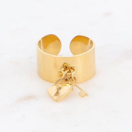Bague Clara - cadenas et clef