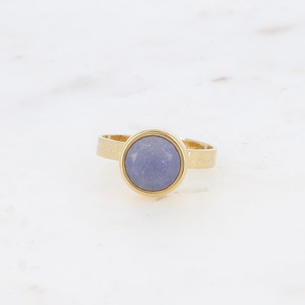 Bague Rosine - pierre naturelle ronde