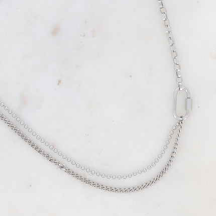 Collier Clyde - UNISEX - 3 mailles et fermoir à vis