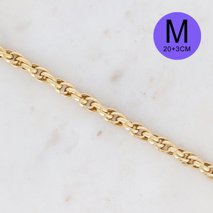 Bracelet Camron M - unisex, maille torsadée 23 CM