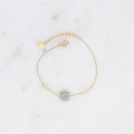 Bracelet - square crystal and zirconium oxides