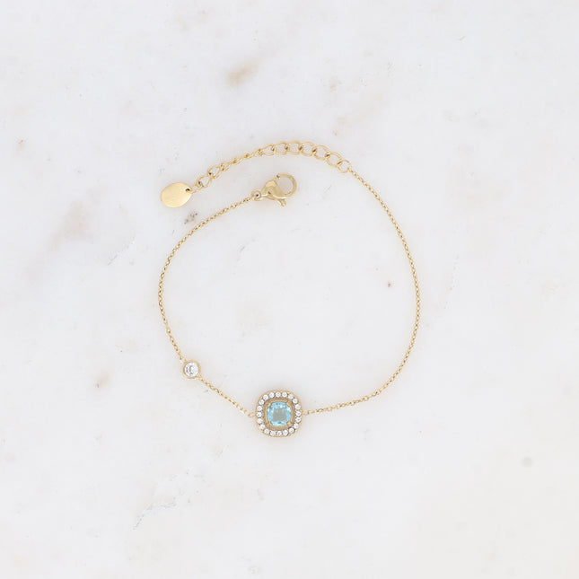 Bracelet - square crystal and zirconium oxides