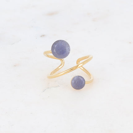 Bague Calista - pierres naturelles rondes