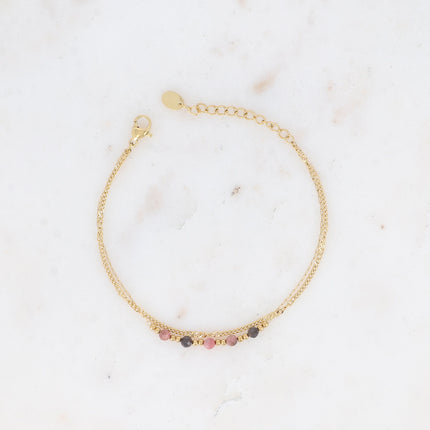 Bracelet 2 rangs Maximilien - pierres naturelles