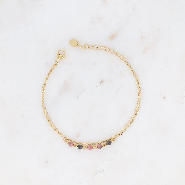 Bracelet 2 rangs Maximilien - pierres naturelles