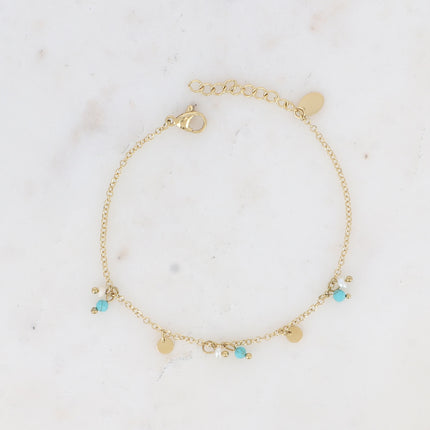 Bracelet Maryse - perles d'eau douce et pierres naturelles