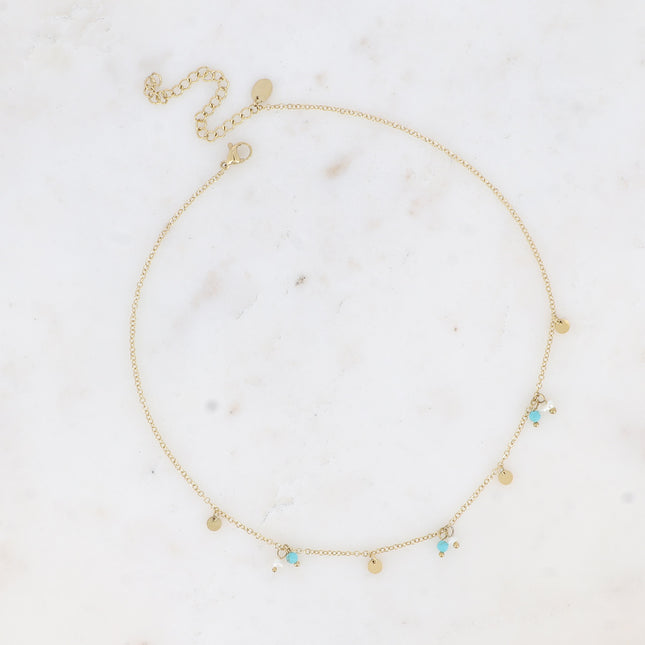 Collier Maryse - perles d'eau douce et pierres naturelles
