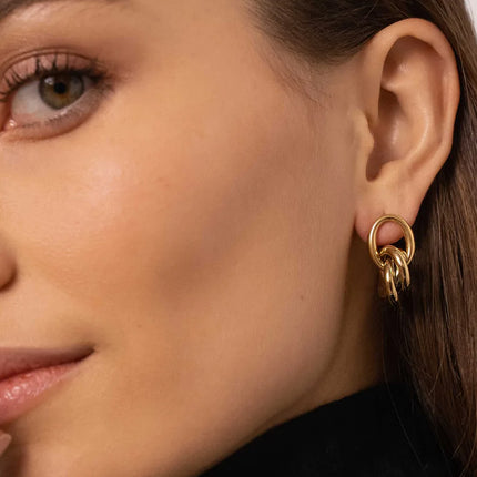 Angela stud earrings - oval rings