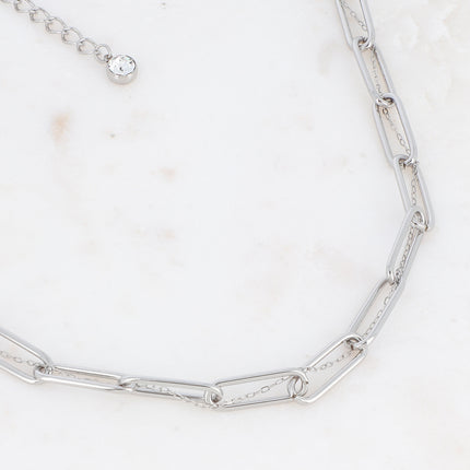Collier Pénéllie - maille et chaîne fine