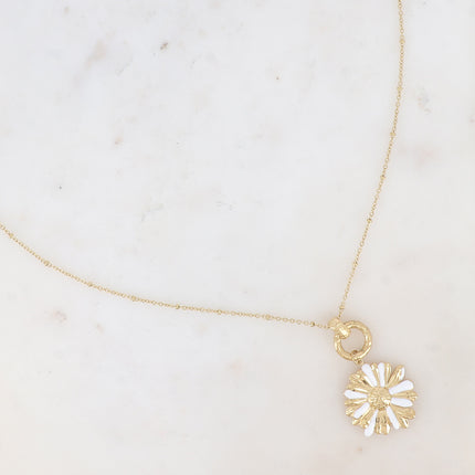 Collier Hortense - marguerite émaillée