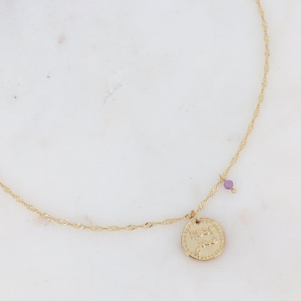 Fleury Necklace - Flower and Birth Month