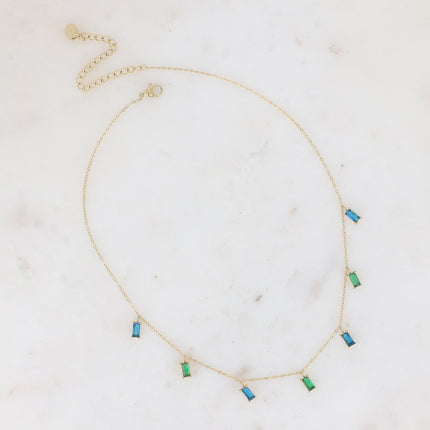 Collier Filia - 7 cristaux rectangulaires