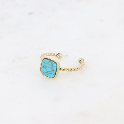 Bague Chloefina - pierre naturelle carrée