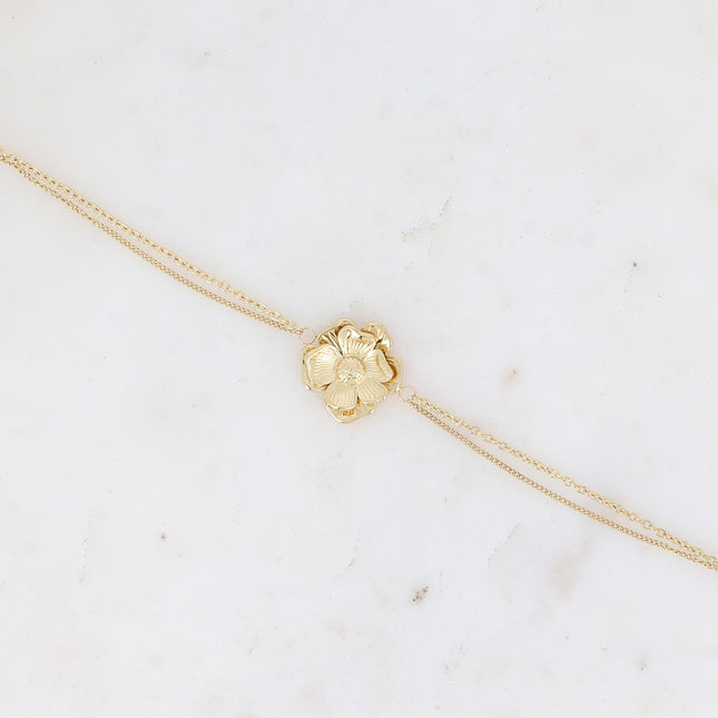 Bracelet Vanillia - fleur texturée