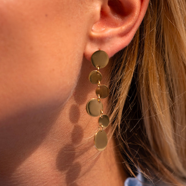 Bullinatie Dangle Earrings - 6 round dangle earrings