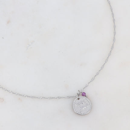 Fleury Necklace - Flower and Birth Month