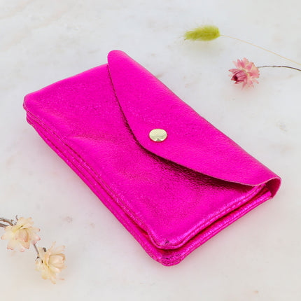 Pochette Barcelone - 1 bouton aimanté, 1 zip et 3 poches