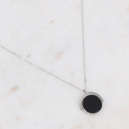 Collier Bliss - pierre naturelle et étoile gravée