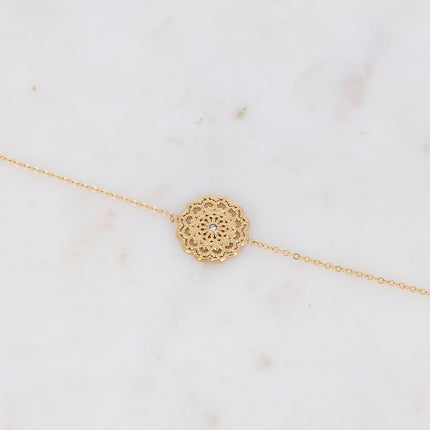 Bracelet Timothée avec rosace et zirconium