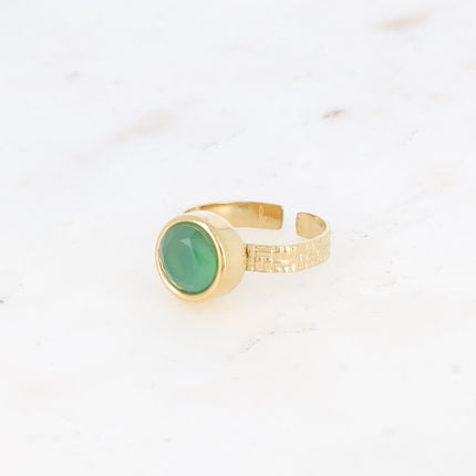 Bague Rosine - pierre naturelle ronde