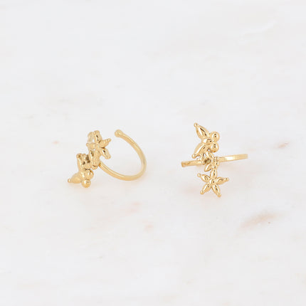 Earcuffs - papillons et fleurs