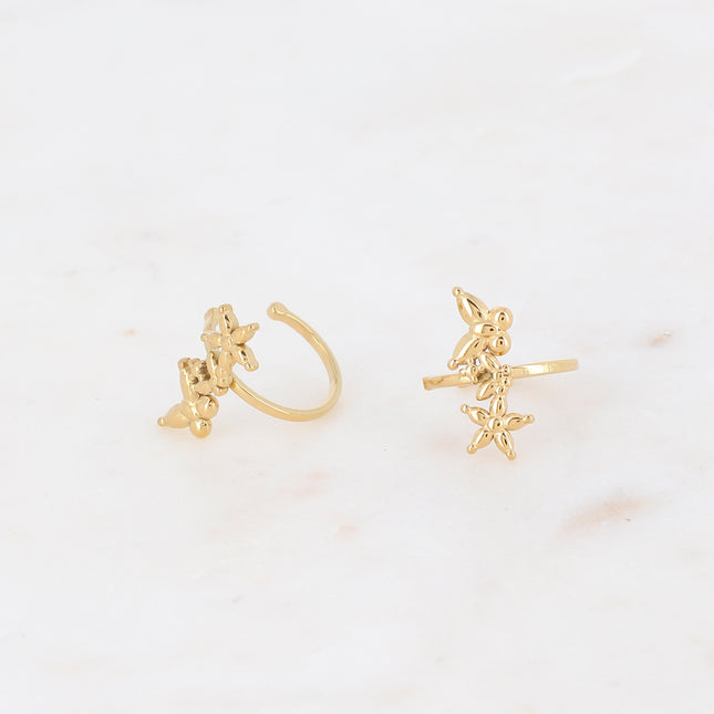 Earcuffs - papillons et fleurs