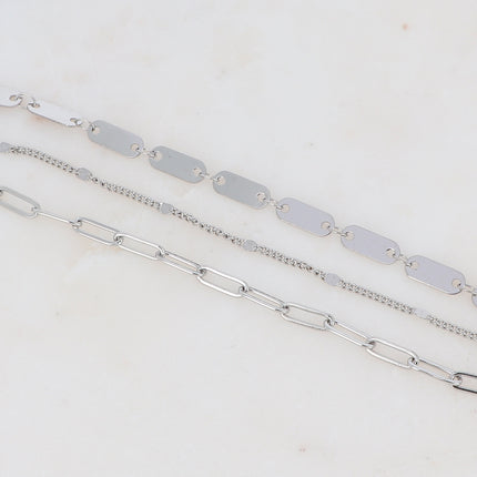 Bracelet Wiktoria 3 rangs - mailles