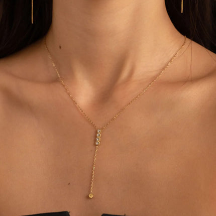 Collier Bandi Y - en Y avec oxydes de zirconium