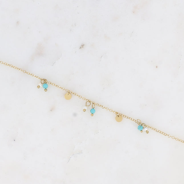 Bracelet Maryse - perles d'eau douce et pierres naturelles