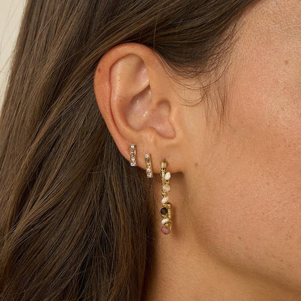 Boucles puces Honoré - barre et oxydes de zirconium
