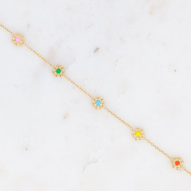 Margueritine Bracelet - Flowers and Enamel