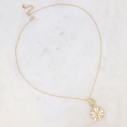 Collier Hortense - marguerite émaillée