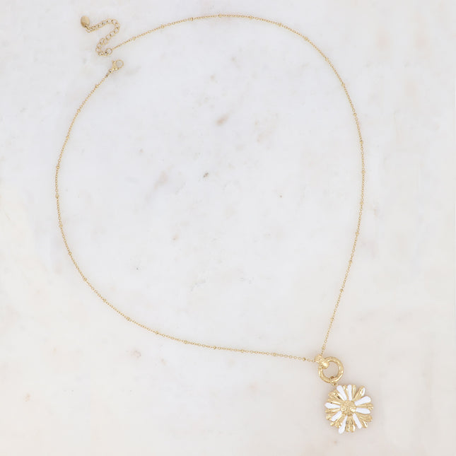 Collier Hortense - marguerite émaillée