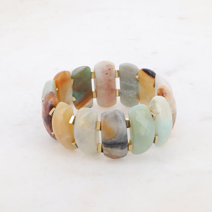 Bracelet Jennah - élastique avec grosses pierres naturelles