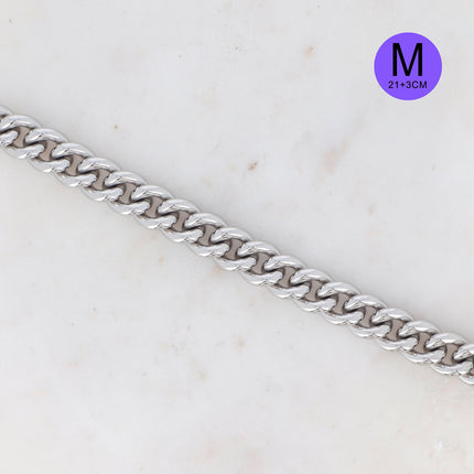 Bracelet Cooper M - unisex, maille épaisse 24 cm
