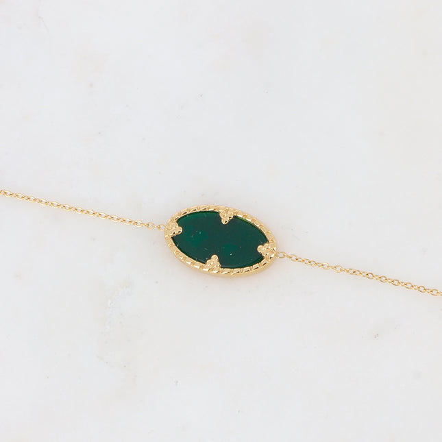 Méli Bracelet - oval stone and triangular prongs