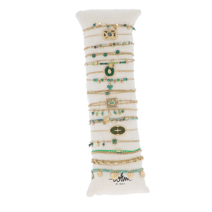 Set of 16 bracelets - gold - average price of €5.70/pc