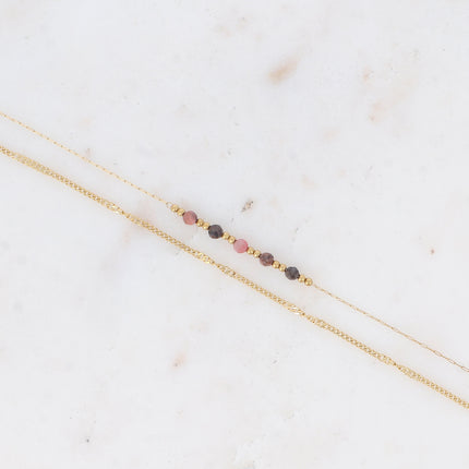 Bracelet 2 rangs Maximilien - pierres naturelles