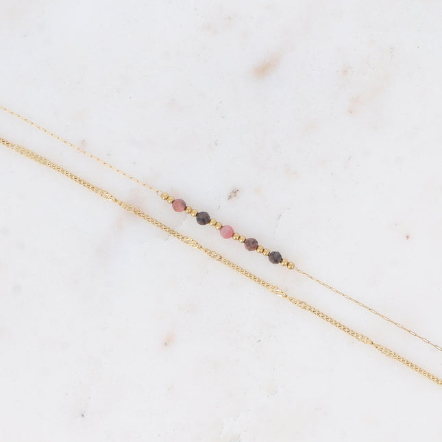 Bracelet 2 rangs Maximilien - pierres naturelles