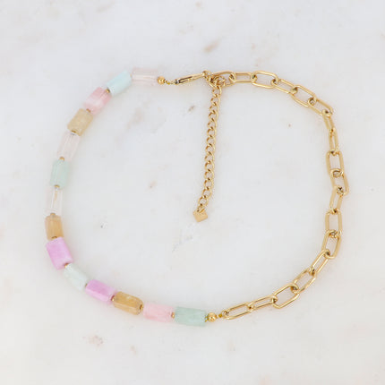 Orane Necklace - natural stone and chain