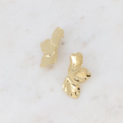 Orcha stud earrings - petal effect