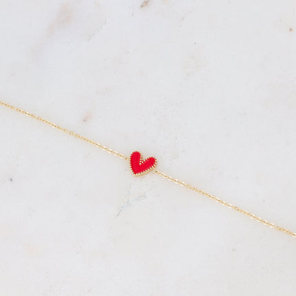 Bracelet Yesenia - coeur émaillé