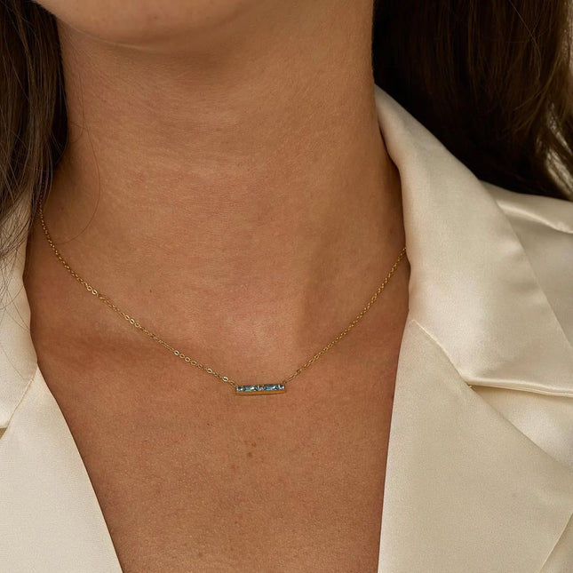 Collier Honoré - barre et oxydes de zirconium